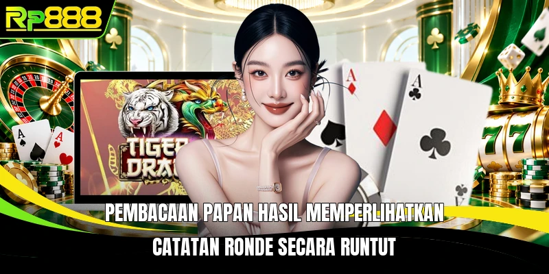 Pembacaan papan hasil memperlihatkan catatan ronde secara runtut